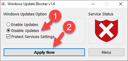 Windows Update Blocker 